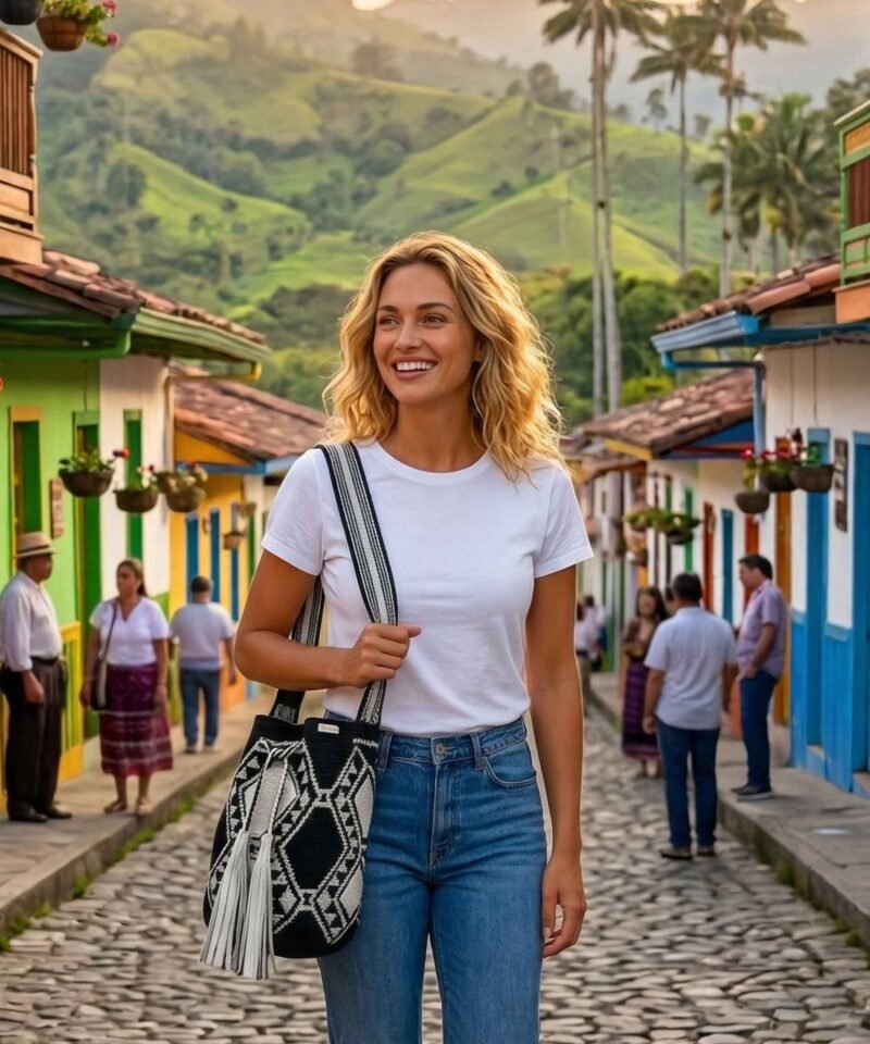 Alternative view of Mochila Mediana Destello Guajiro